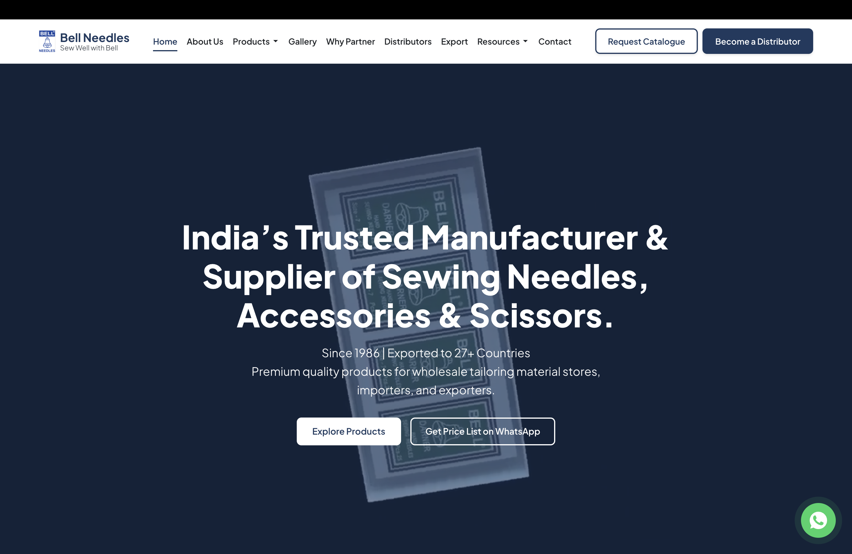 Bellneedles website