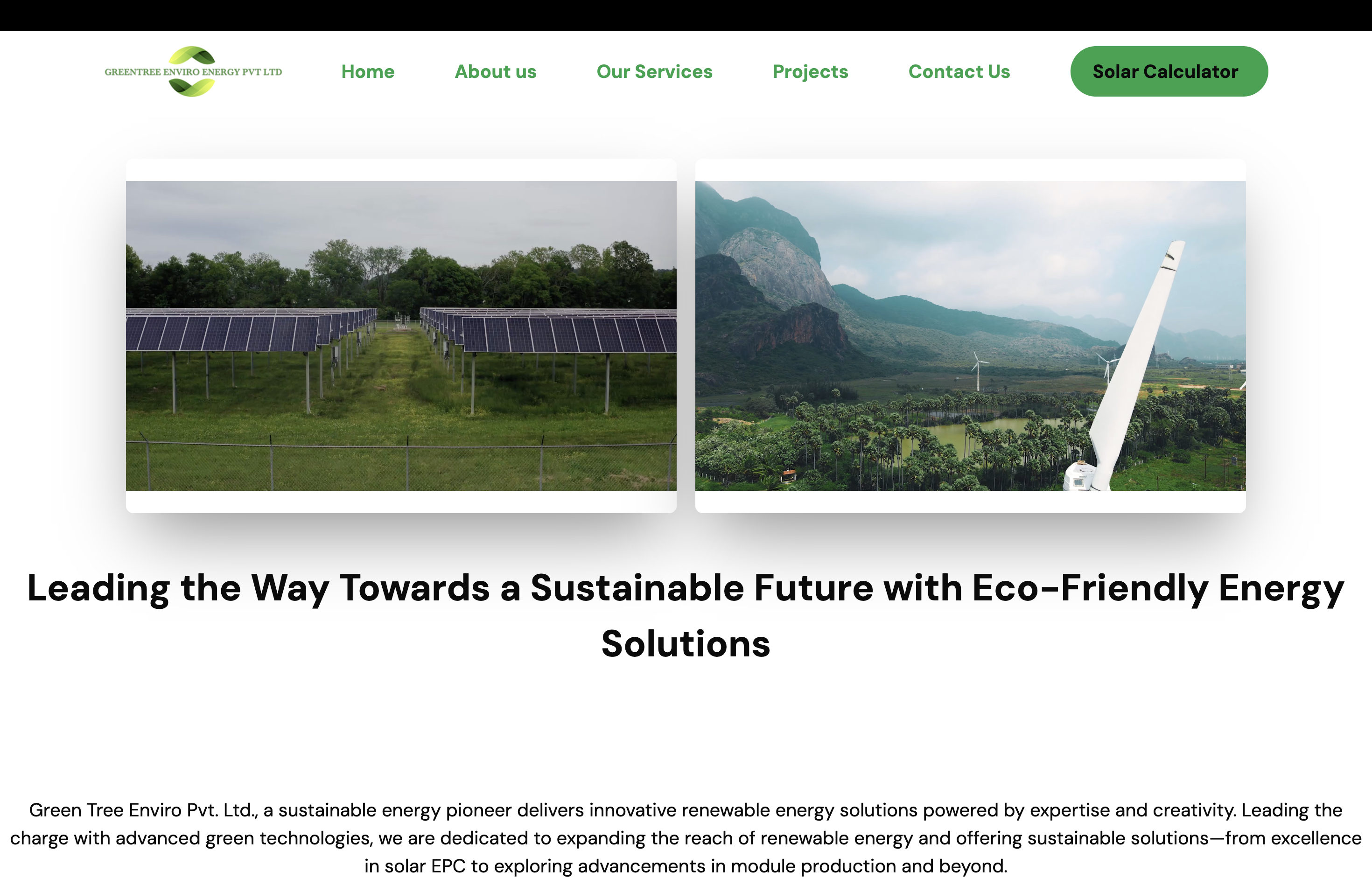 Greentree Enviro Energy website