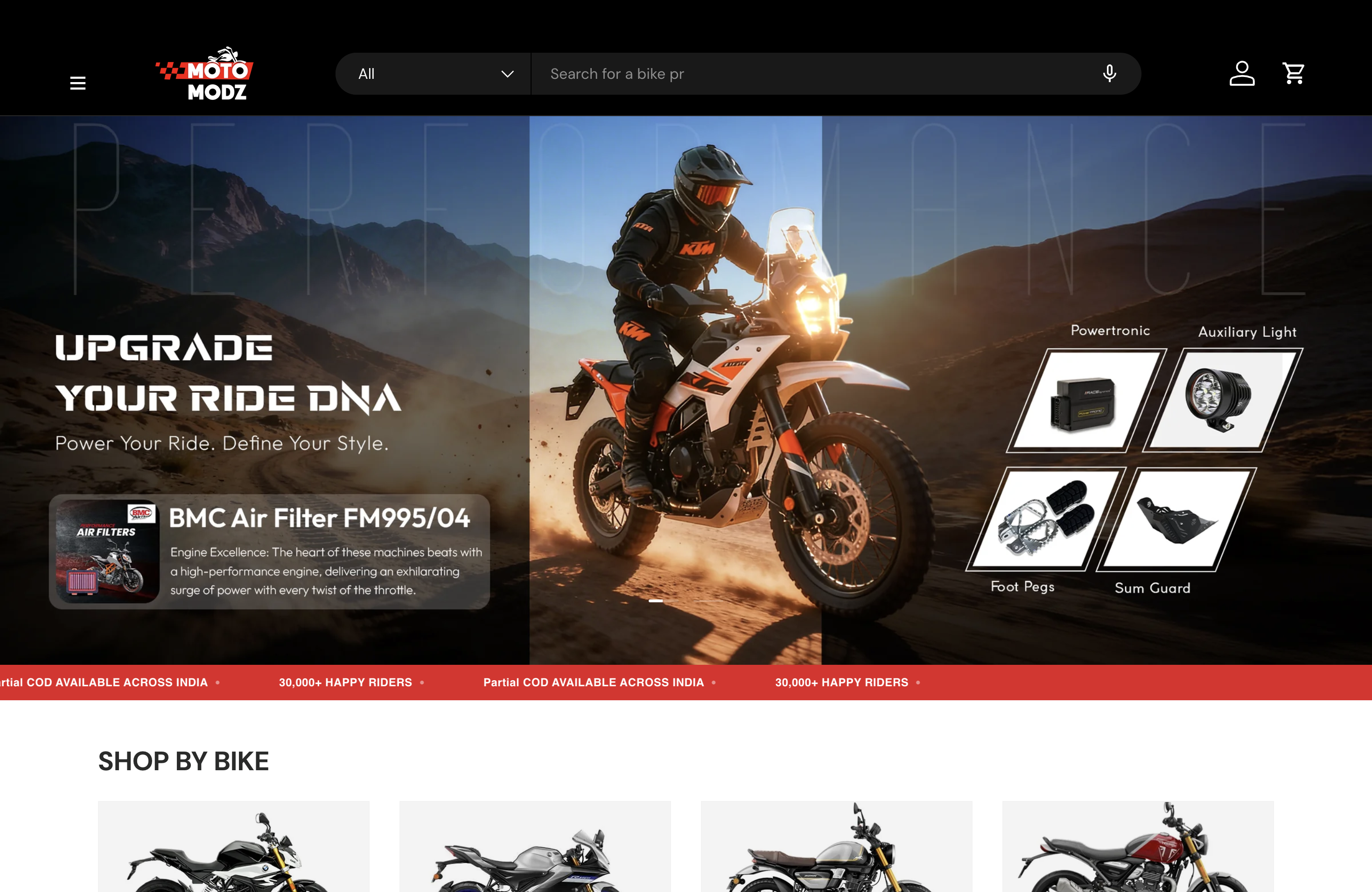 Moto Modz website